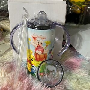Piglet and Pooh Kids Sippy Cup with Straw